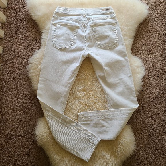 Citizens of Humanity Thompson Medium Rise White Skinny Cropped Jeans - Picture 3 of 10